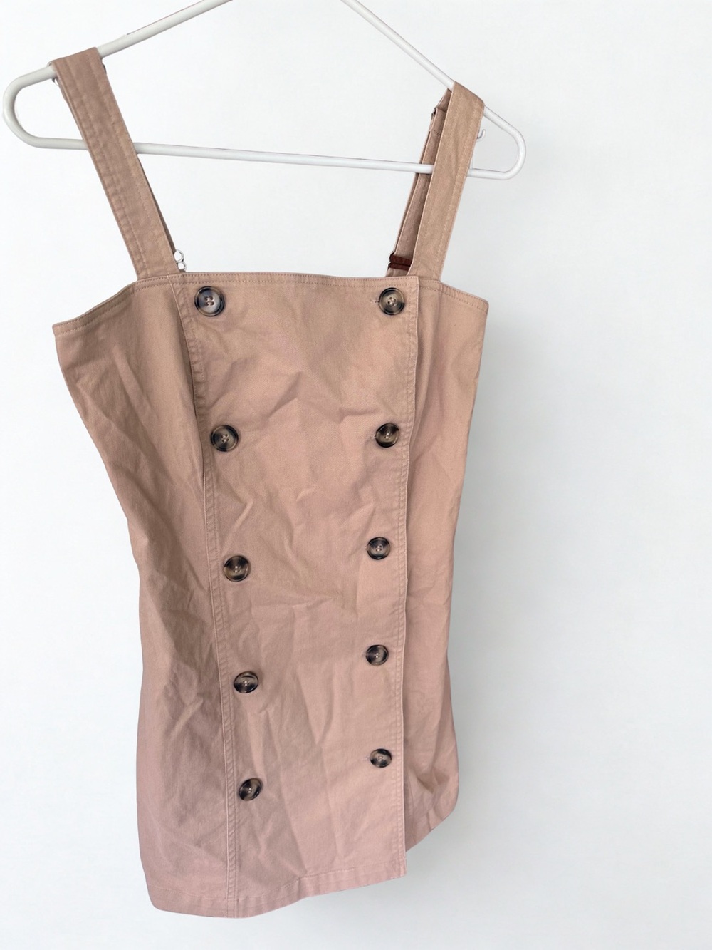 Women’s Forever 21 Tan Button-Front One-Piece Dress